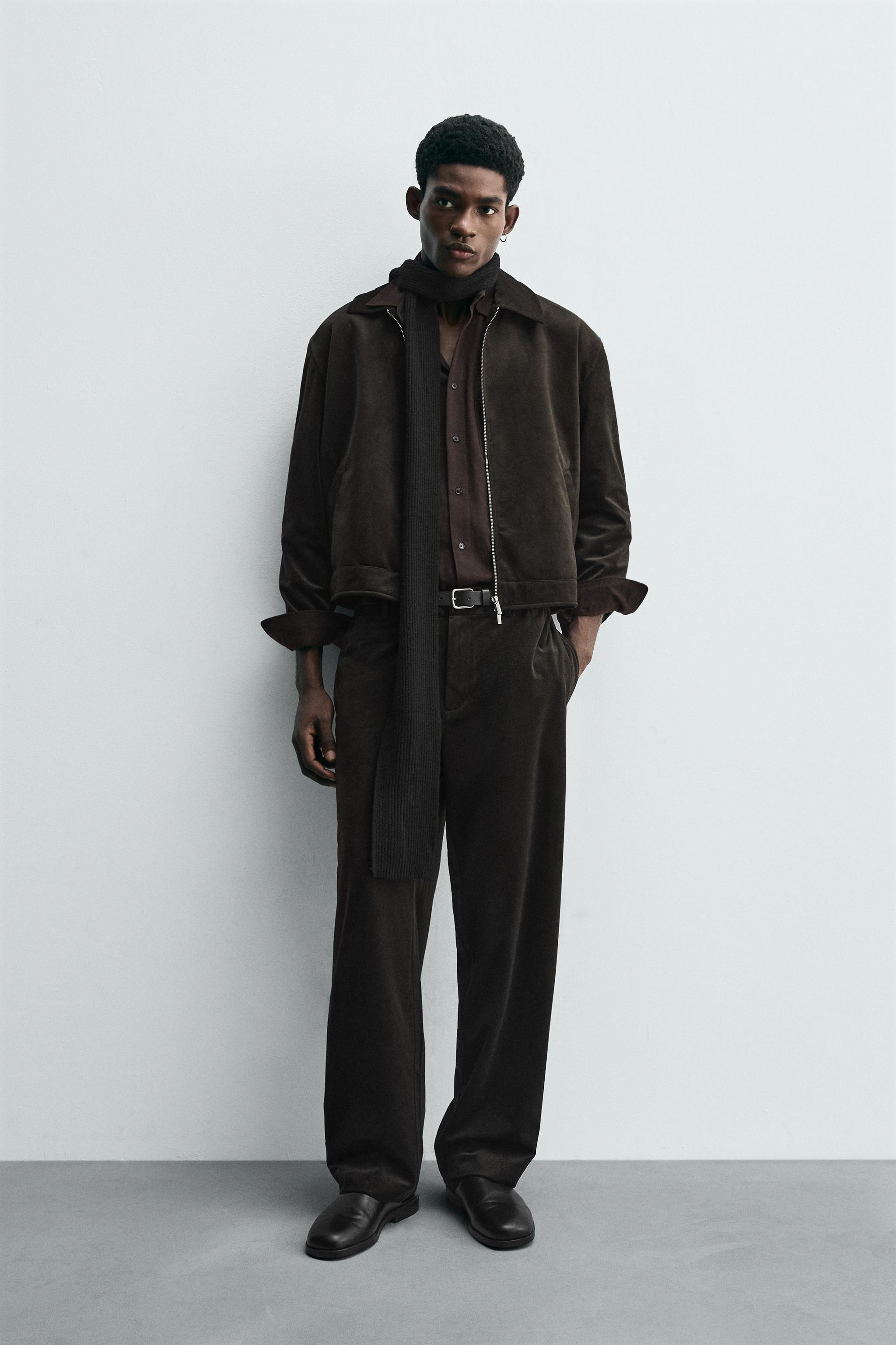 VELVET TEXTURED PANTS